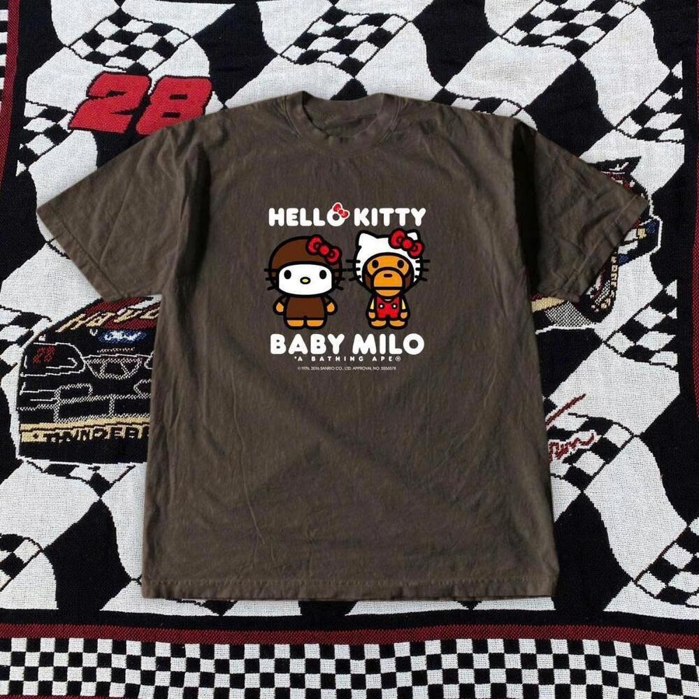 Brown Bape X Hello Kitty Graphic Tee